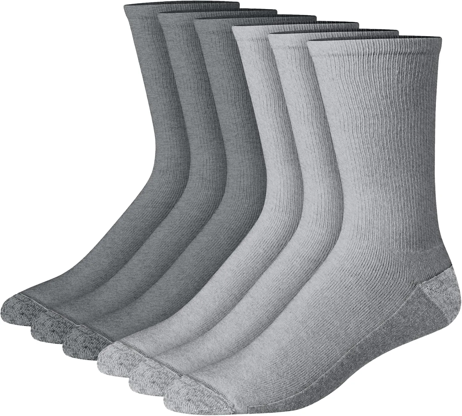 Hanes Men's Max Cushioned Crew Socks, Moisture-Wicking with Odor Control, Multipack