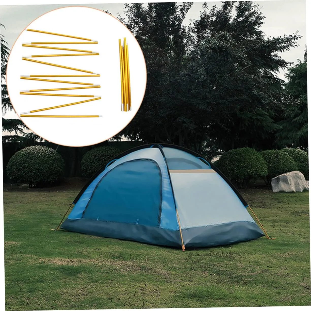 Happyyami Tent Poles Camping Tent Footprint Foldable Tarps Tents Cot Tent Storage Bag Outdoor Storage Tent Shelter