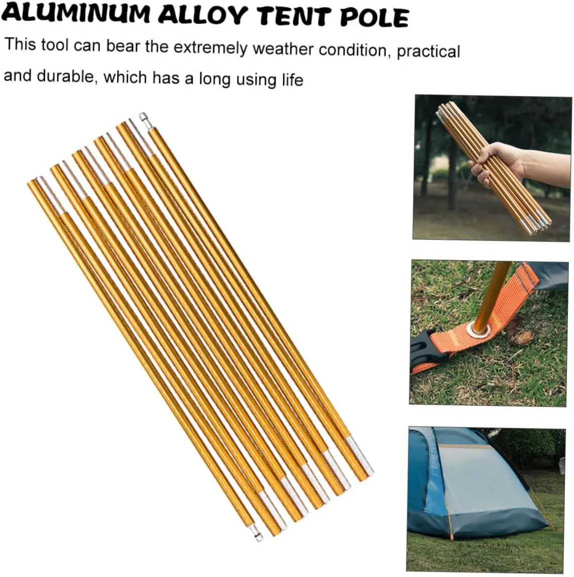 Happyyami Tent Poles Camping Tent Footprint Foldable Tarps Tents Cot Tent Storage Bag Outdoor Storage Tent Shelter