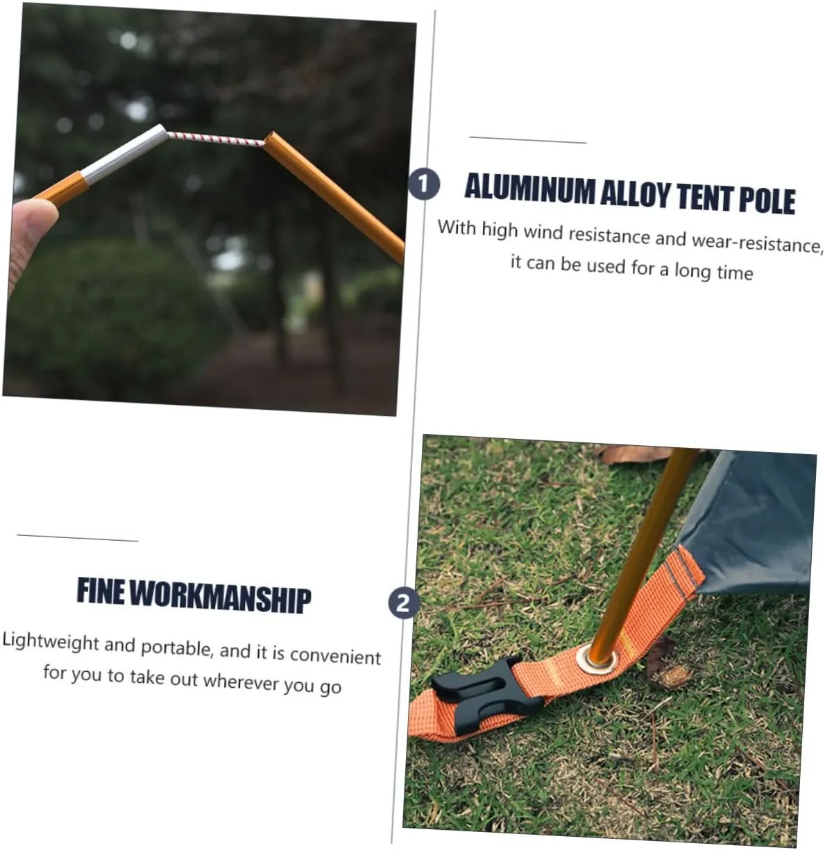 Happyyami Tent Poles Camping Tent Footprint Foldable Tarps Tents Cot Tent Storage Bag Outdoor Storage Tent Shelter