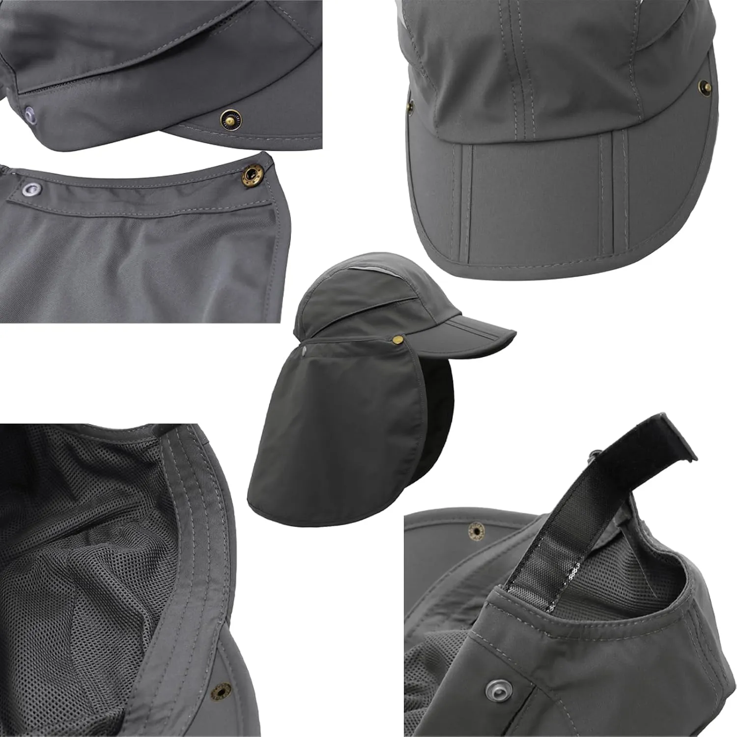 Hat with Neck Protection Detachable Multi-Purpose Summer Sun Hat Sun Protection Breathable Quick Dry UV Protection