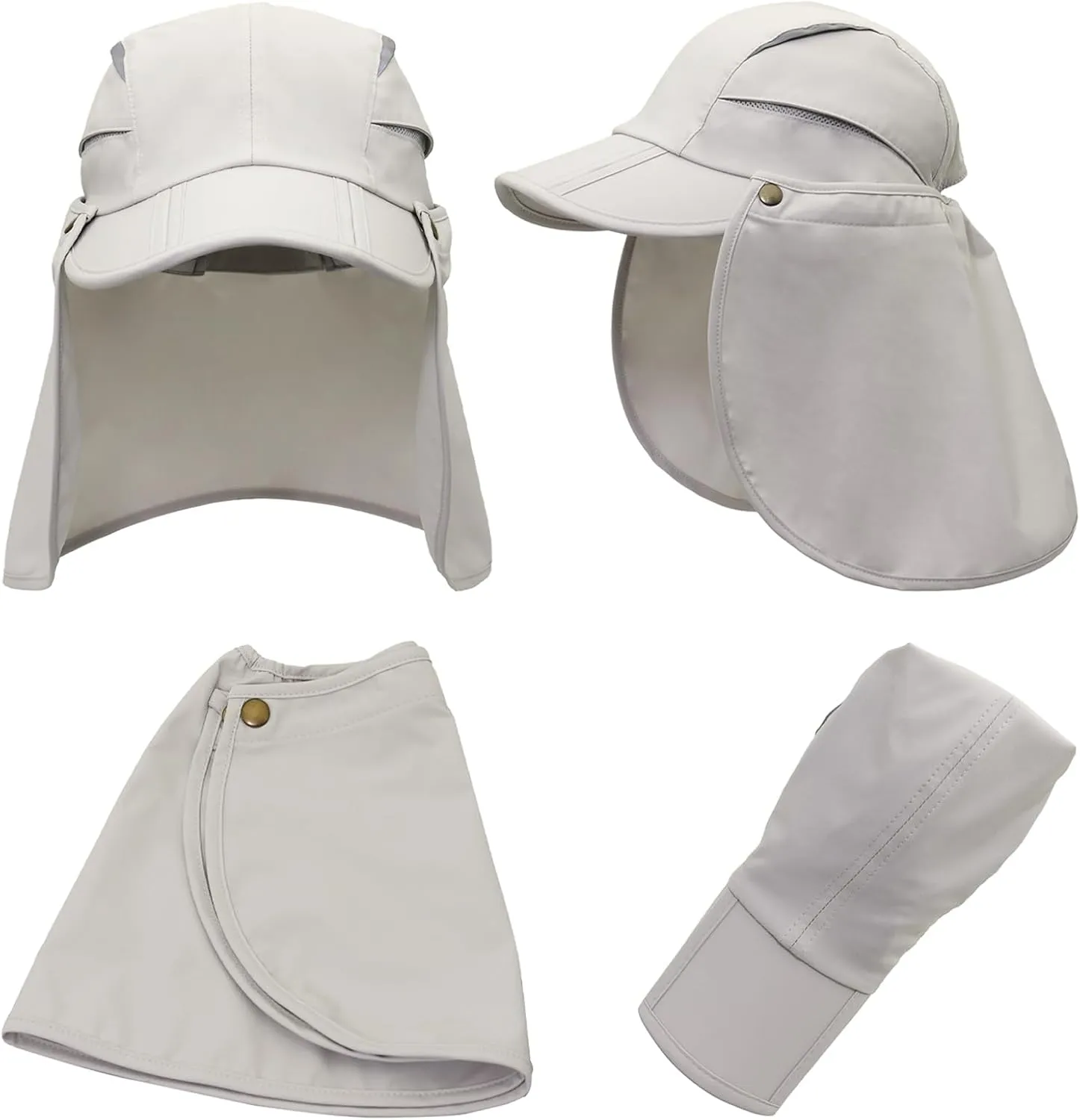 Hat with Neck Protection Detachable Multi-Purpose Summer Sun Hat Sun Protection Breathable Quick Dry UV Protection