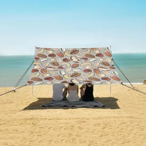 Hazelnuts Walnuts Cashews Beach Camping Tent Sun Shelter for Whole Family, Beach Shade Canopy with UPF50  UV Protection,Easy Set Up and Carry,Outdoor Shade for Trips, Fishing, Backyard Fun Picn