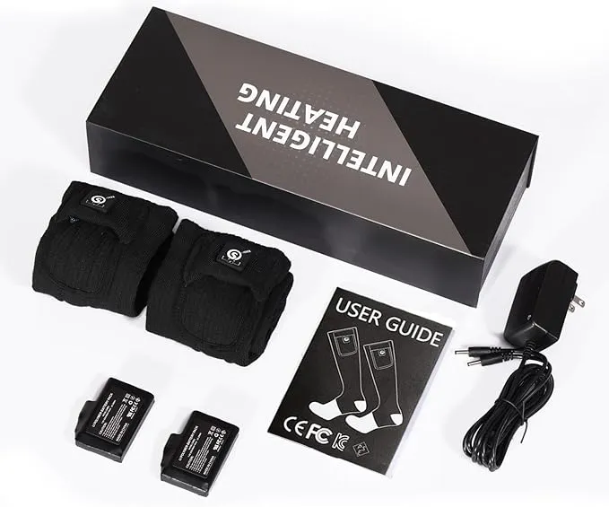 Heated Socks for Men Women Battery Electric Heated Socks Rechargeable 7.4V 2200mAh up to 6.5hrs for Outdoor Skiing Hiking Camping Working, Cold Weather Foot Warmer