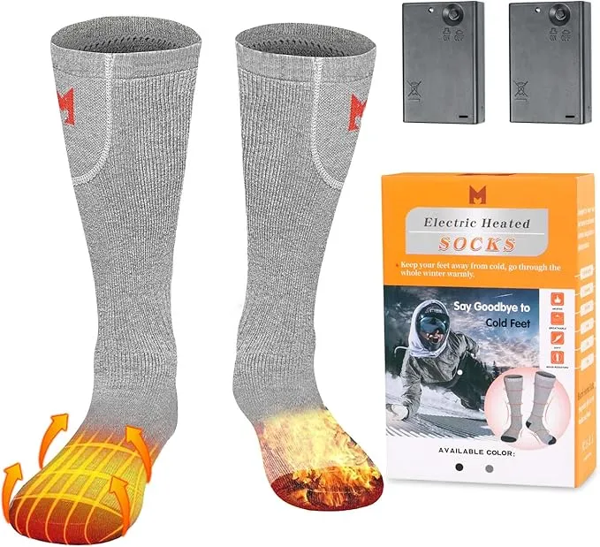 Heated Socks for Men Women, Battery Heated Socks, Electric Heating Socks for Men Women Camping Fishing Cycling Skiing Skating Hunting Hiking