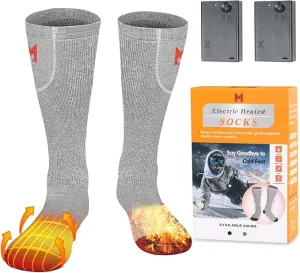 Heated Socks for Men Women, Battery Heated Socks, Electric Heating Socks for Men Women Camping Fishing Cycling Skiing Skating Hunting Hiking