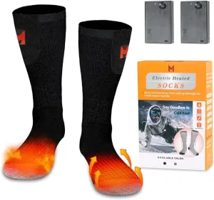 Heated Socks for Men Women, Battery Heated Socks, Electric Heating Socks for Men Women Camping Fishing Cycling Skiing Skating Hunting Hiking
