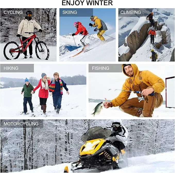 Heated Socks for Women Men,Foot Warmers Electric Rechargable Battery Heating Socks,Winter Cold Feet Hunting Ski Camping Hiking Riding Motorcycle Snowboating Thermal Warm Socks