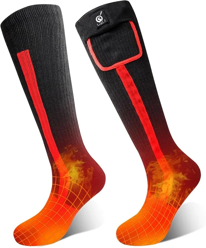 Heated Socks for Women Men,Foot Warmers Electric Rechargable Battery Heating Socks,Winter Cold Feet Hunting Ski Camping Hiking Riding Motorcycle Snowboating Thermal Warm Socks