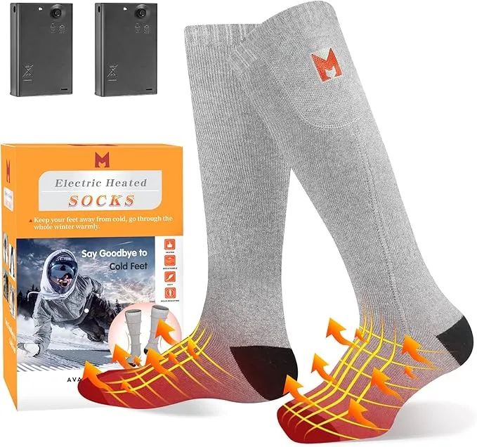 Heated Socks, Heated Socks for Men, Electric Heating Socks, Battery Heated Socks for Women Camping Fishing Cycling Skiing Hunting Hiking