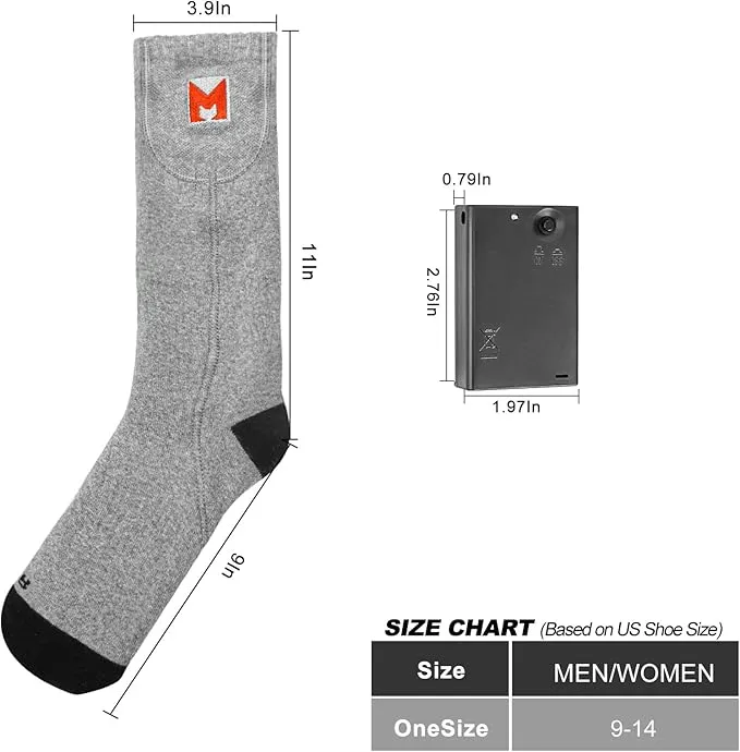 Heated Socks, Heated Socks for Men, Electric Heating Socks, Battery Heated Socks for Women Camping Fishing Cycling Skiing Hunting Hiking