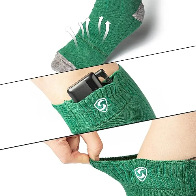 Heated Socks, Rechargeable Electric Socks with 3 Heat Settings, 8 Hours Heating time Winter Foot Warmers with Large Capacity Batteries for Men/Women