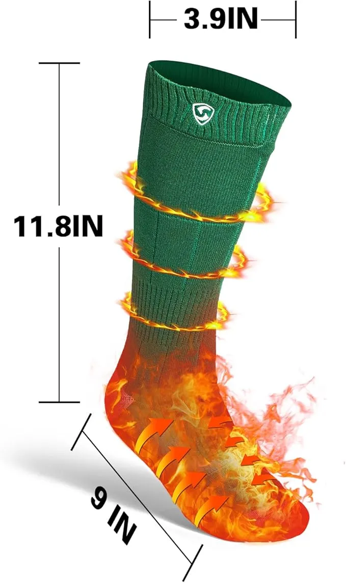 Heated Socks, Rechargeable Electric Socks with 3 Heat Settings, 8 Hours Heating time Winter Foot Warmers with Large Capacity Batteries for Men/Women