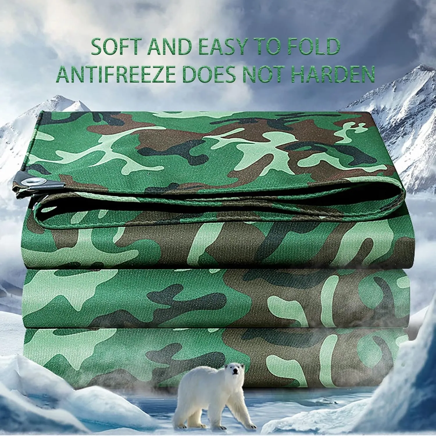 Heavy Duty Camo Tarp Sheet Waterproof 0.75mm Tarpaulin Foldable Camping Tarp Tent Fishing Camping Strong Ground Sheet with Eyelets 1.2x1.5m, Camouflage (Size : 1.2x2.4m)