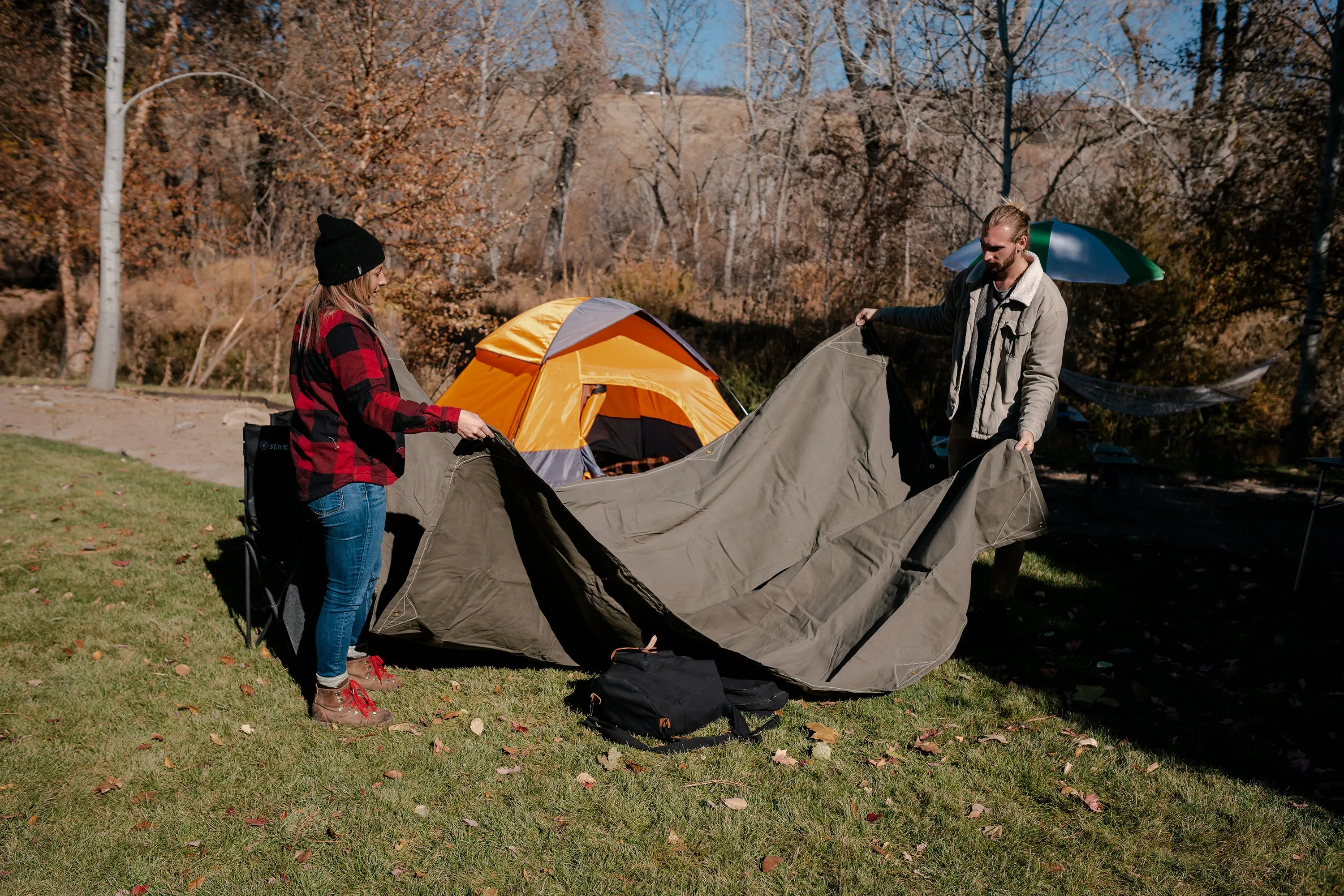 Heavy Duty Canvas Tarp - 12 X 14 Ft
