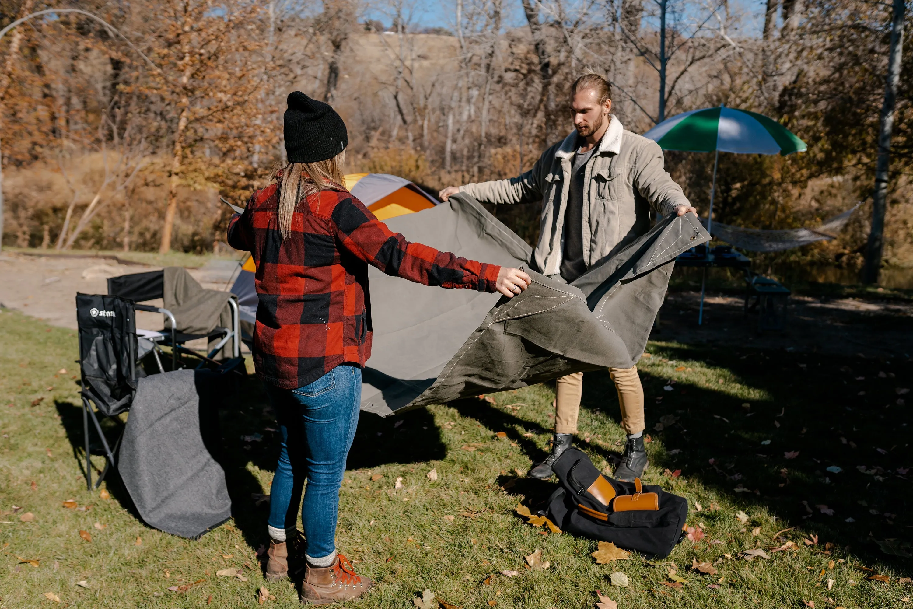 Heavy Duty Canvas Tarp - 12 X 14 Ft
