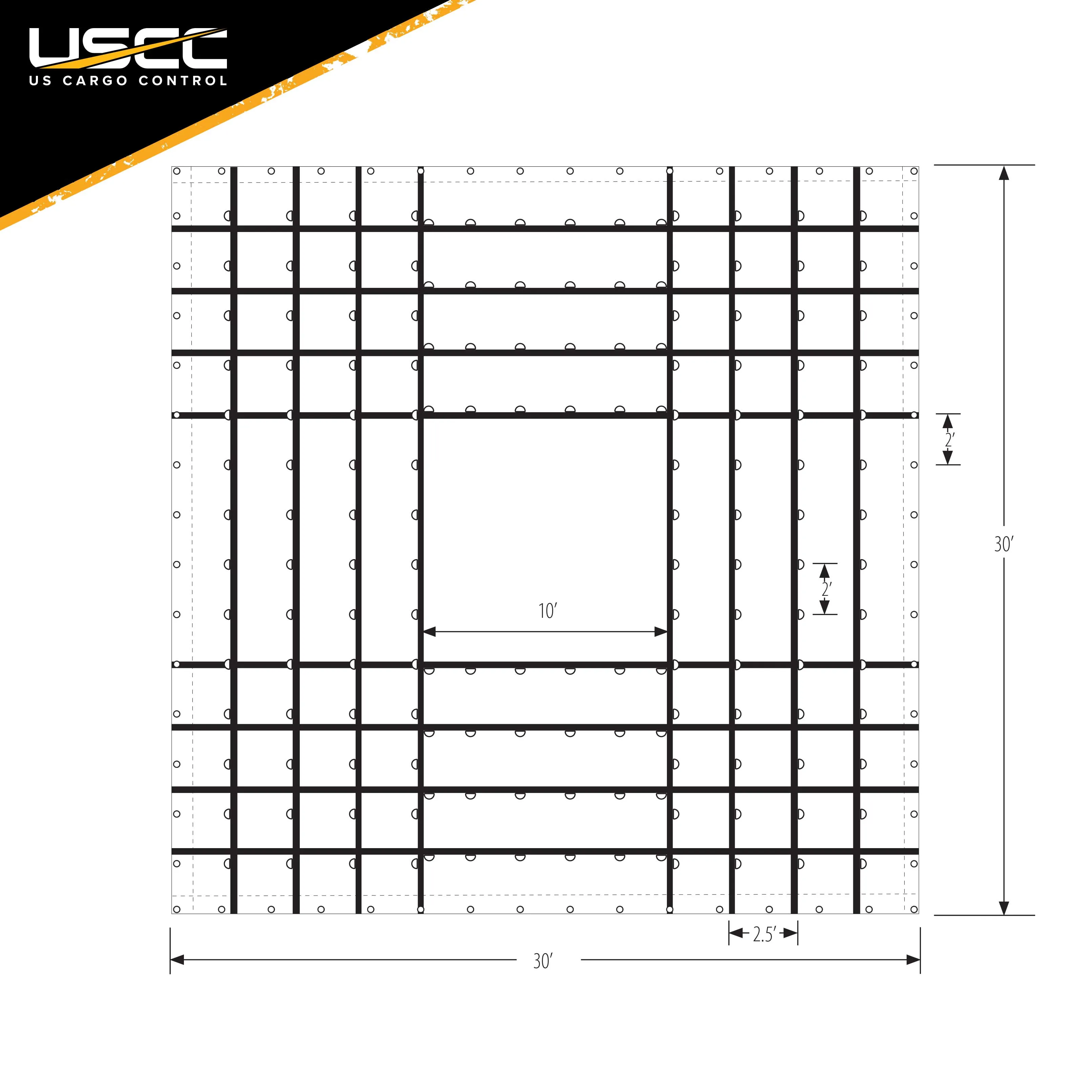 Heavy Duty Machinery Tarp - 30' x 30' - 18 oz. Black Tarp