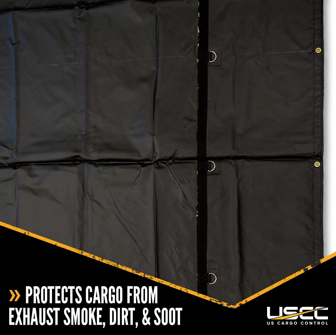 Heavy Duty Smoke Tarp - 10' x 12' - 18 oz. Black Tarp