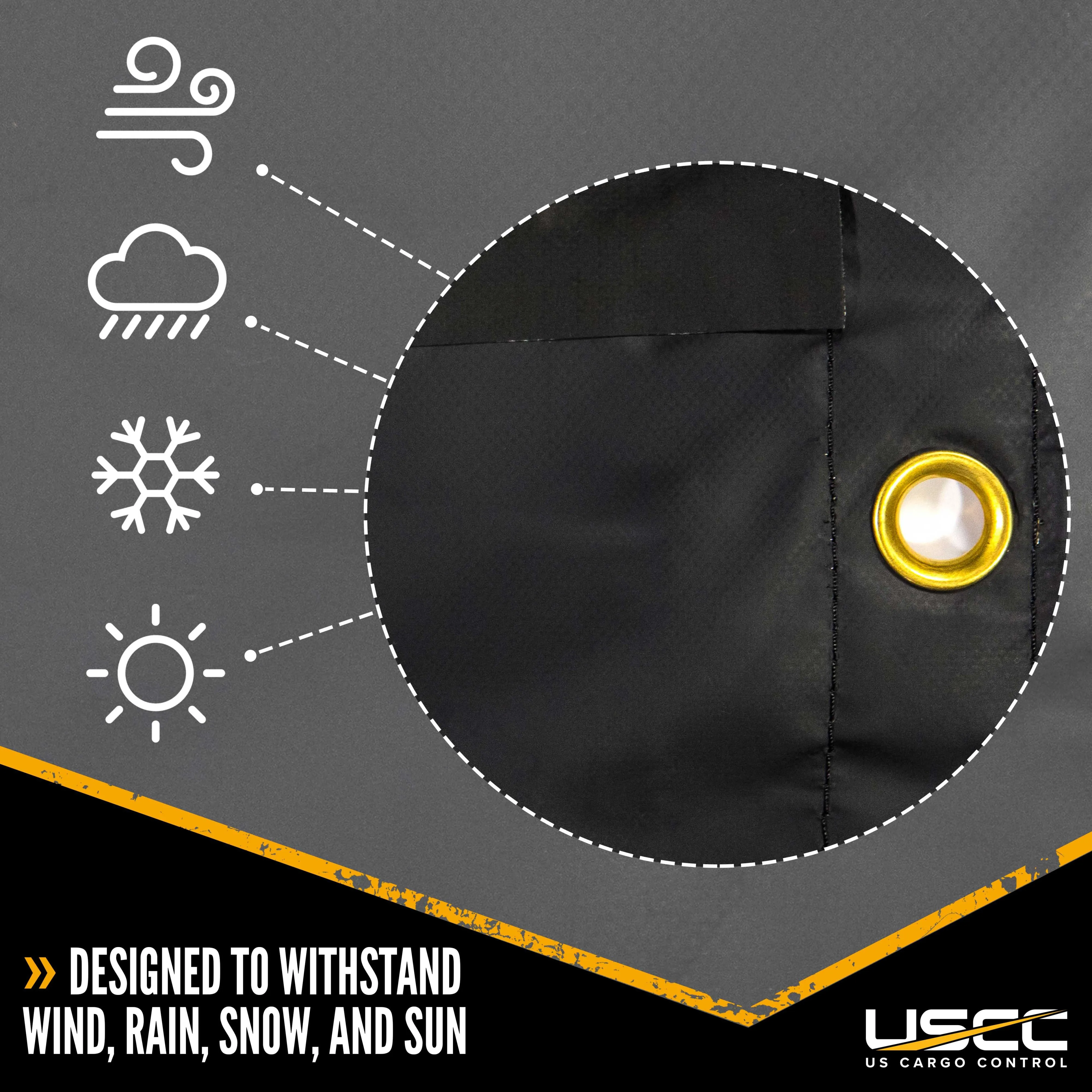 Heavy Duty Smoke Tarp - 10' x 12' - 18 oz. Black Tarp