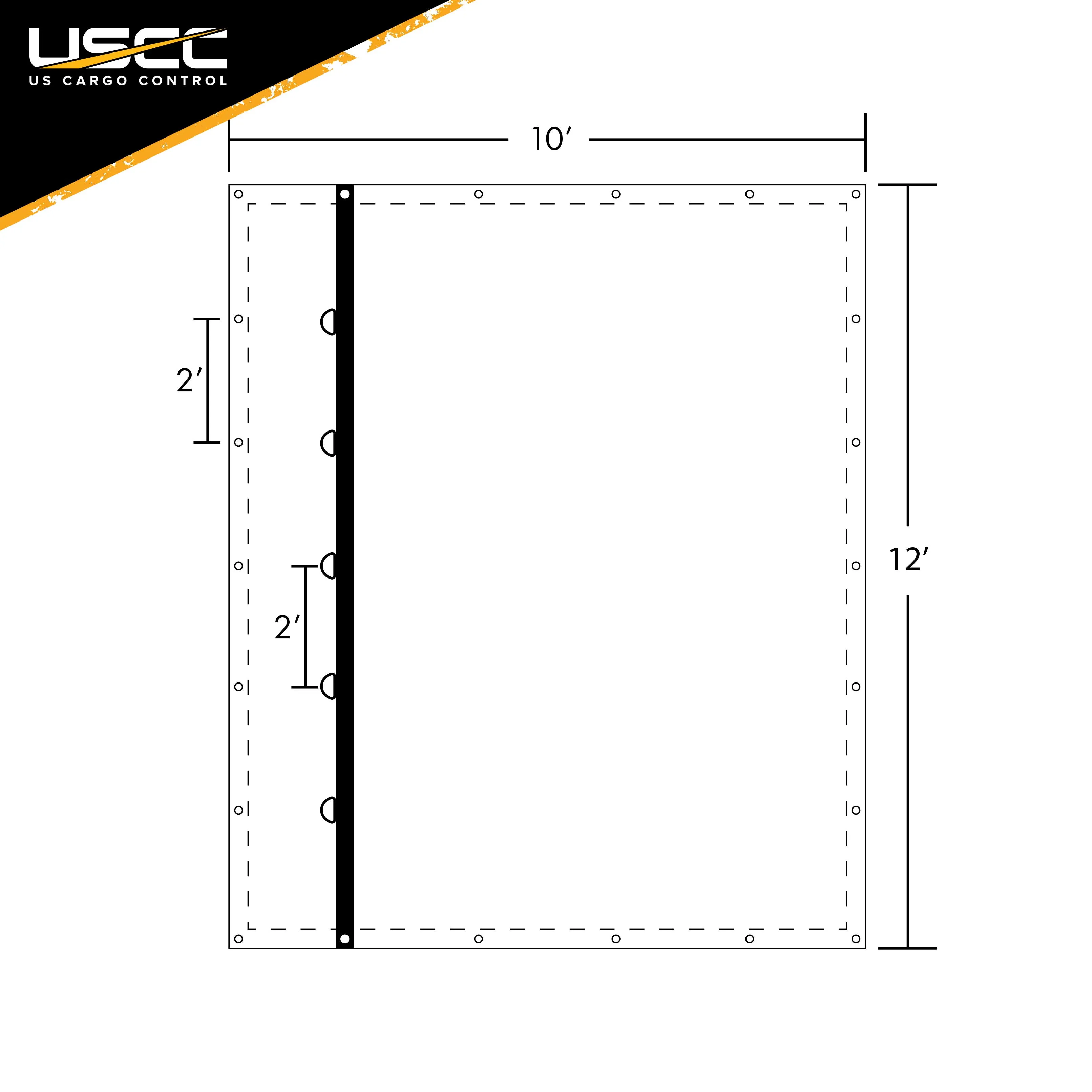 Heavy Duty Smoke Tarp - 10' x 12' - 18 oz. Black Tarp