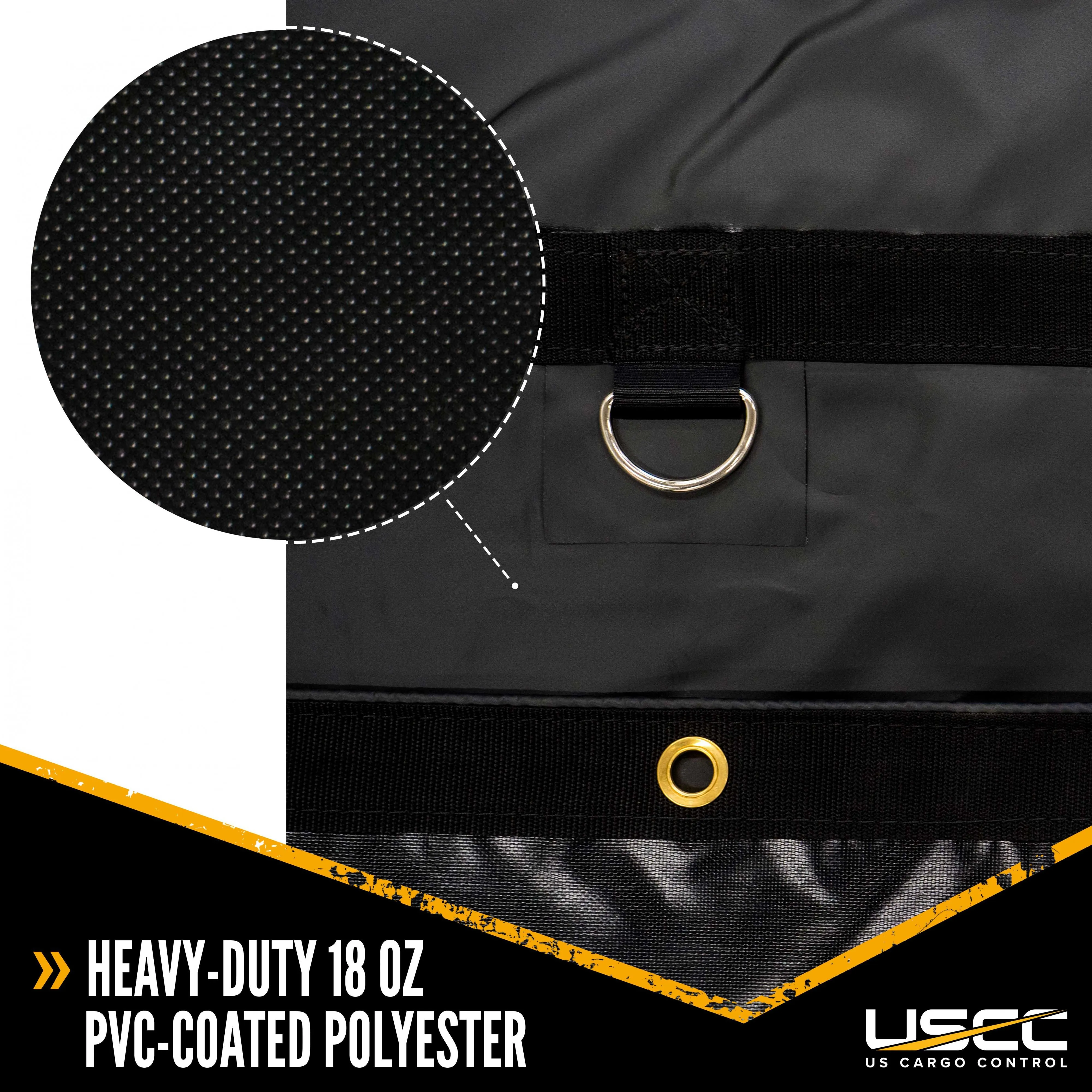Heavy Duty Smoke Tarp - 10' x 12' - 18 oz. Black Tarp