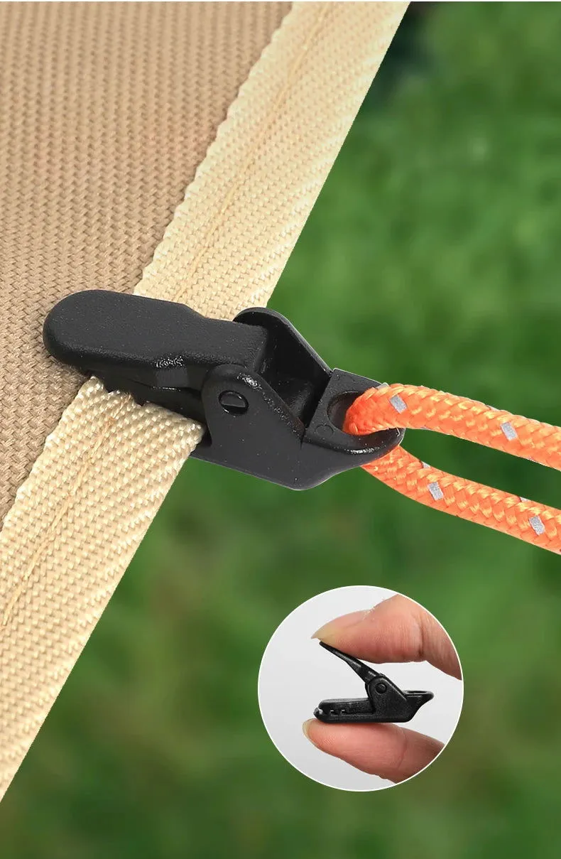 Heavy-Duty Tarp Clips (10 pcs) – Lock Grip Clamps with Thumb Lever for Camping, Travel, and Outdoor Use