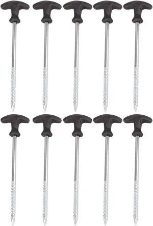 Heavy Duty Tent Stakes Metal Camping Tarp Pegs Tent Spikes for Tent Tarp Outdoor Trip Canopys Large Hard Ground