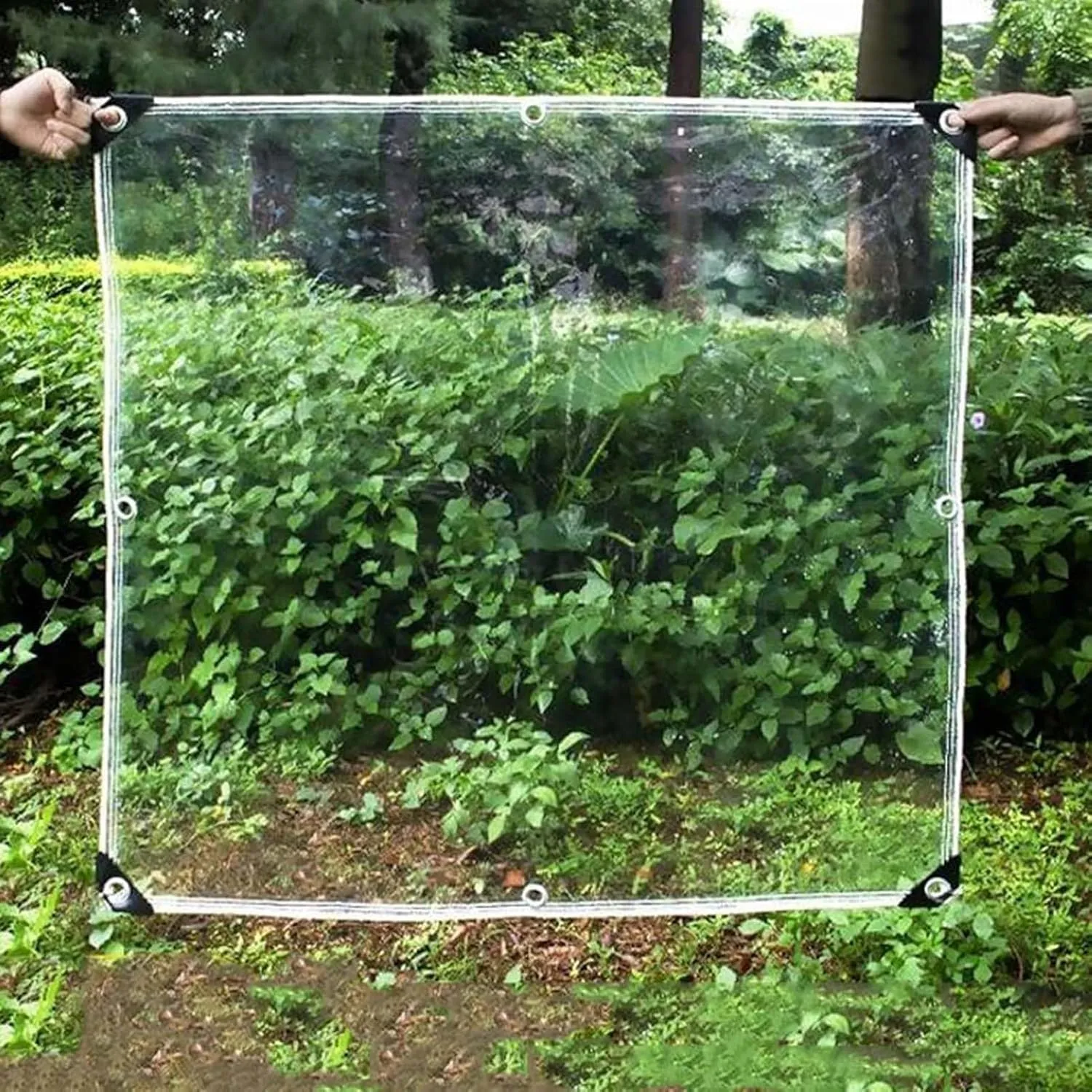 Heavy Duty Waterproof PVC Clear Tarps 11.5x3.3ft, Thick Transparent Tarpaulin with Grommets, PVC Plastic Tarp Dustproof, for Greenhouse Patio Chicken