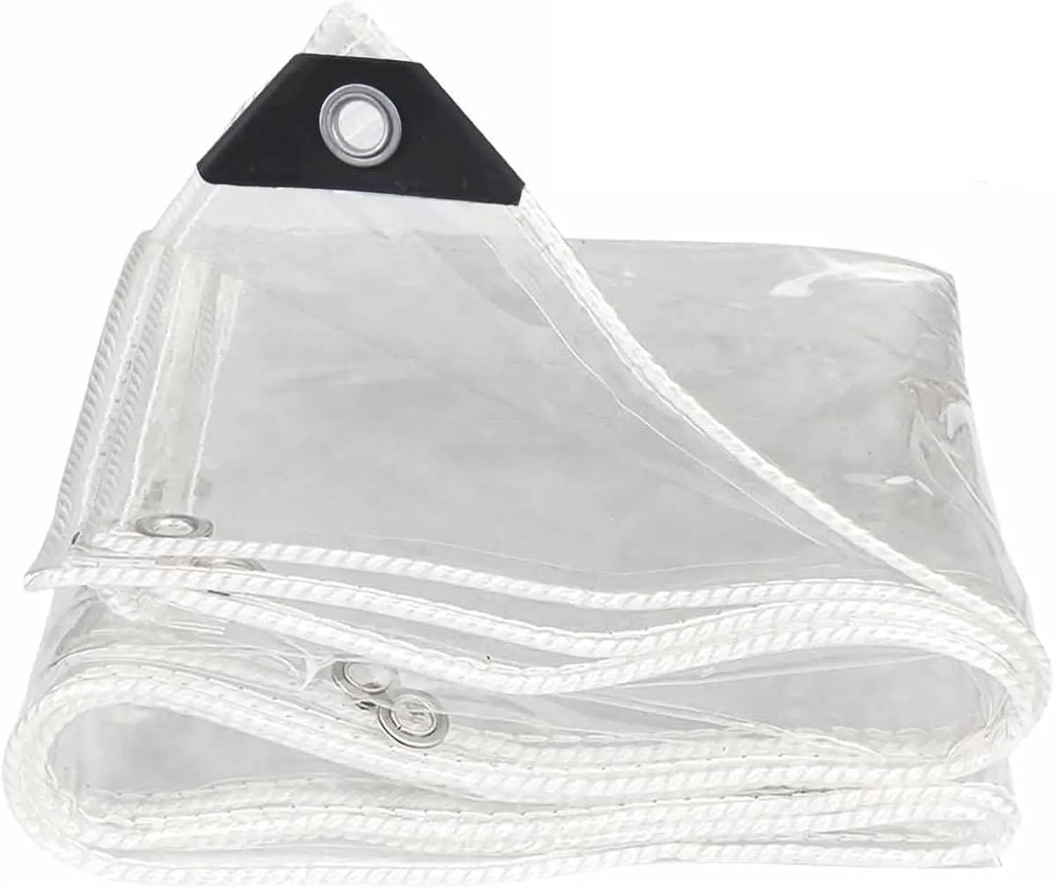 Heavy Duty Waterproof PVC Clear Tarps 11.5x3.3ft, Thick Transparent Tarpaulin with Grommets, PVC Plastic Tarp Dustproof, for Greenhouse Patio Chicken