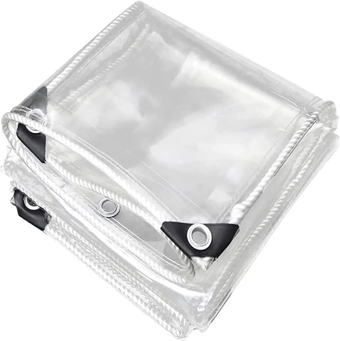Heavy Duty Waterproof PVC Tarps 3.3x9.8ft, Clear Tarpaulin Cover, Clear Tarps with Grommets, Clear Plastic Tarps, Tear Resistant, for Patio, Canopy, Camping