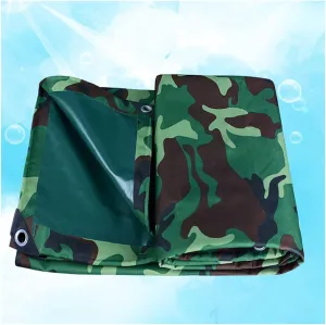 Heavy Duty Waterproof Tarp, Multi Purpose Poly Cover Strong Isolation Outdoor Camping Survival Shelter Camo Heavy Duty Tarpaulin (Color : Gray, Size : 10x12m)