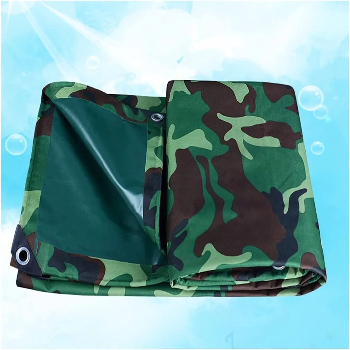 Heavy Duty Waterproof Tarp, Multi Purpose Poly Cover Strong Isolation Outdoor Camping Survival Shelter Camo Heavy Duty Tarpaulin (Color : Gray, Size : 10x12m)