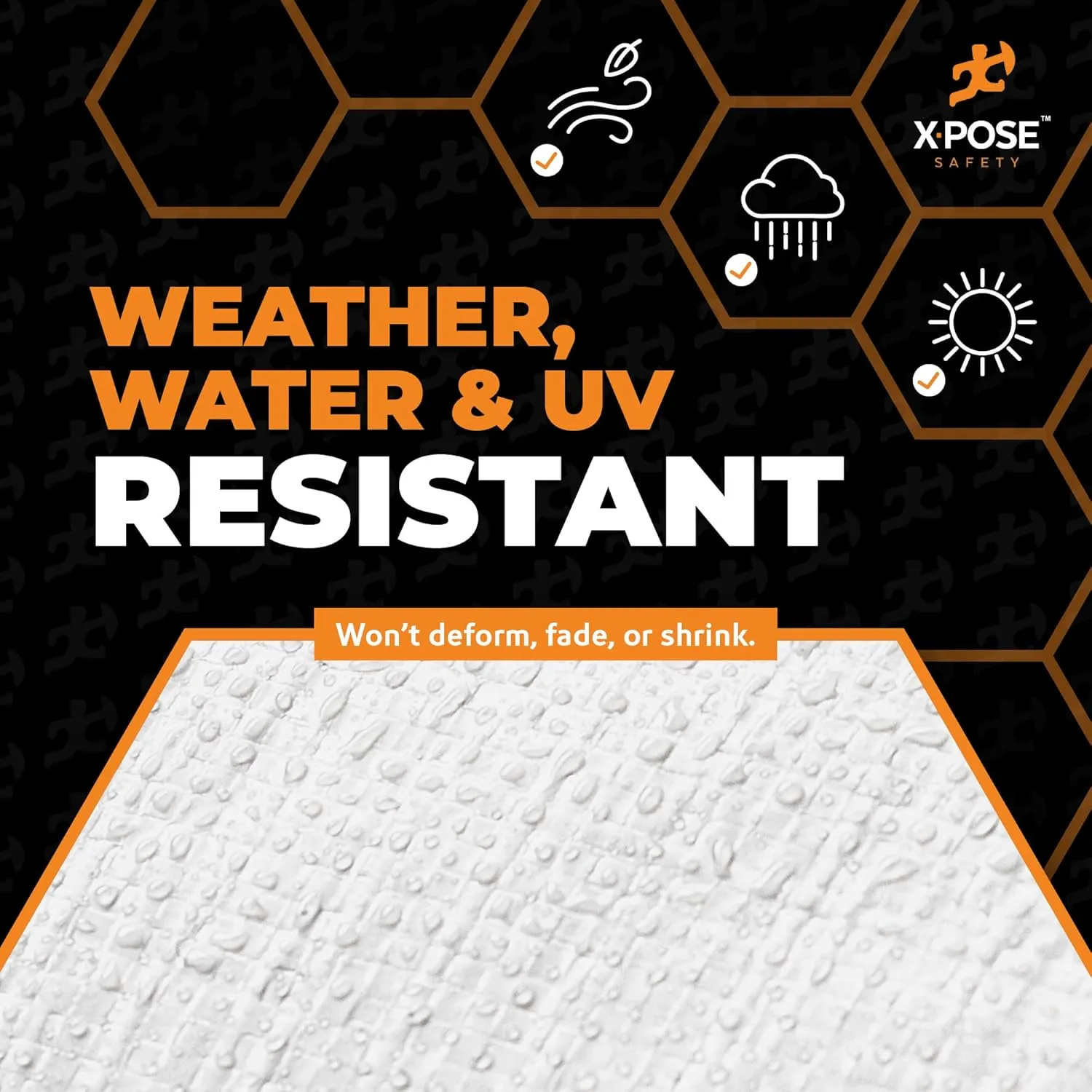 Heavy Duty White Poly Tarp 6' X 8' - Multipurpose Protective Cover - Durable, Waterproof, Weather Proof, Rip and Tear Resistant - Extra Thick 12 Mil Polyethylene - by Xpose Safety