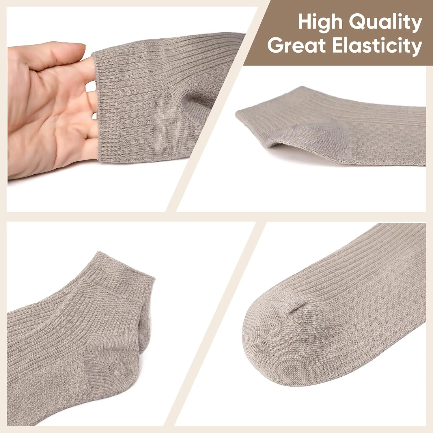 Hemp Socks For Men & Women, Unisex Organic Cotton Socks, 3 Pairs Low Cut