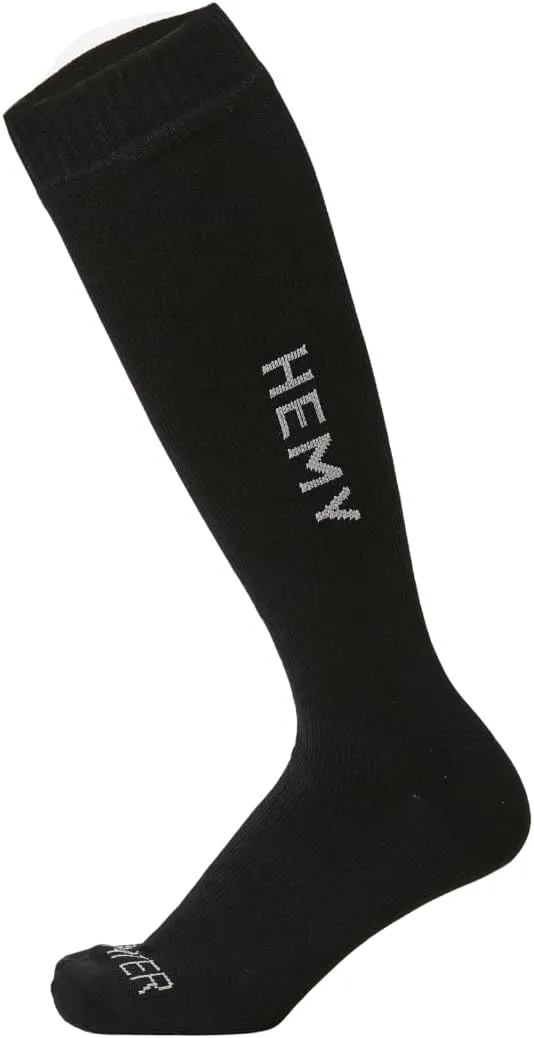 Hemy Waterproof Socks for Men & Women - Breathable, Organic Cotton - Ideal for Hiking and Walking Knee high Socks - Black