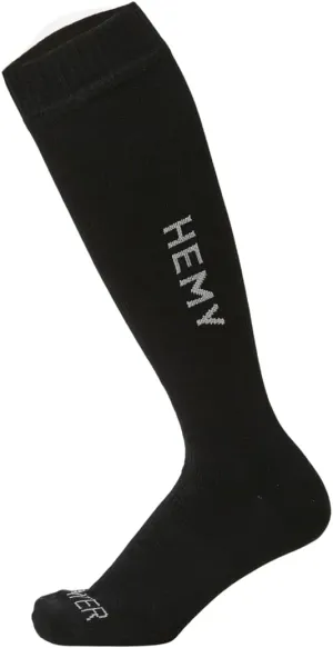 Hemy Waterproof Socks for Men & Women - Breathable, Organic Cotton - Ideal for Hiking and Walking Knee high Socks - Black