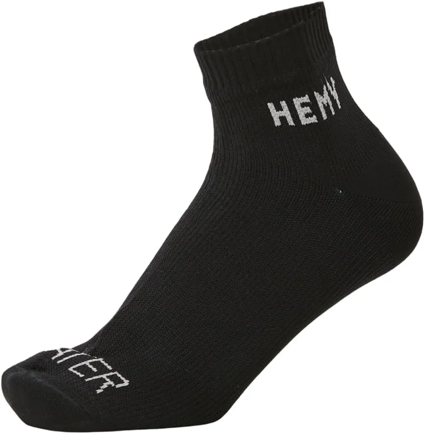 Hemy Waterproof Socks for Men & Women - Breathable, Warm, Organic Cotton - Ideal for Hiking and Walking Ankle Socks - Black