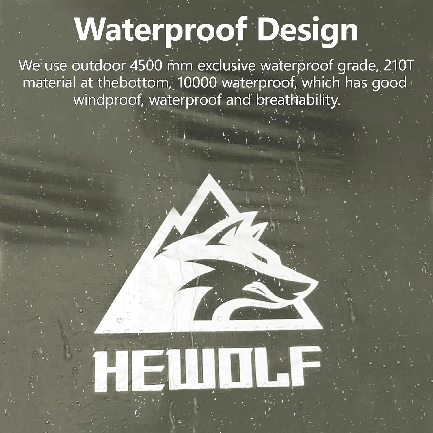 Hewolf 2/3/4 Person Camping Tent - Instant Pop Up Waterproof 2 Doors Tent with Easy Setup | 3-Season Hexagonal Dome Design for Family, Hiking & Traveling