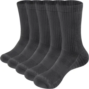 Hgvcfcv Men Thick Breathable Cotton Cushion Crew Outdoor Sports Hiking Trekking Socks Work Boot Socks For Men