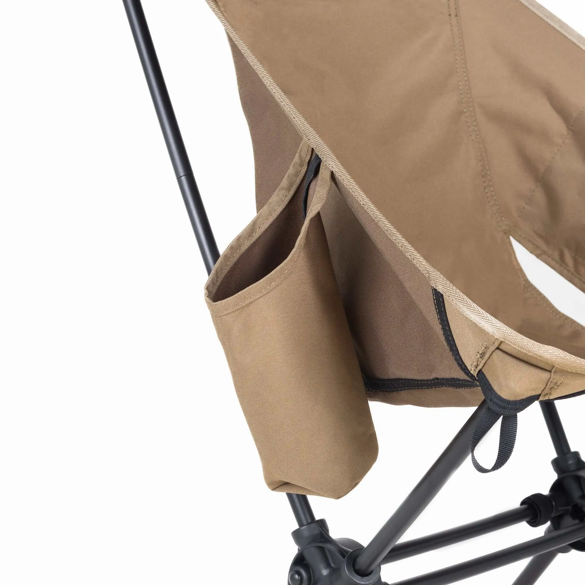 High Back Ultralight Folding Camping Chair With Storage Pouches, Army Green