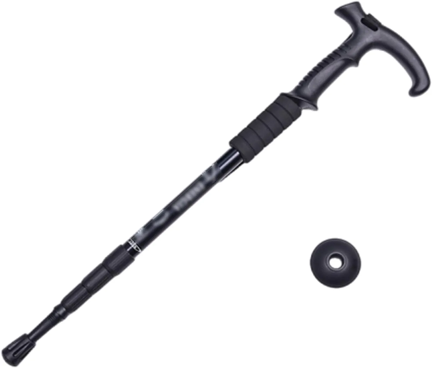 High Strength Ultralight Aluminum Alloy Trekking Pole T Handle Curved Handle Straight Handle Cane,B