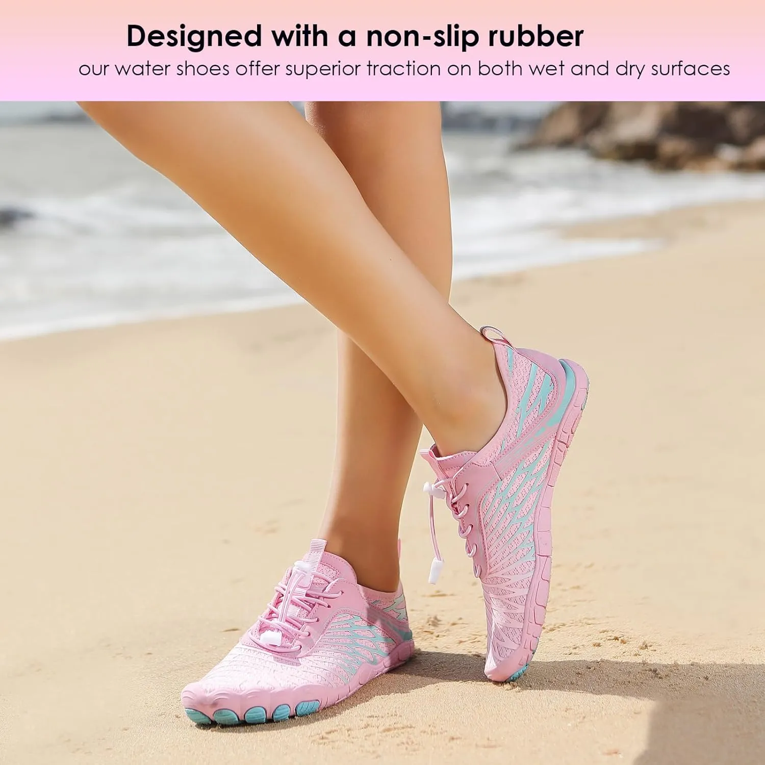 Hike Barefoot Shoes Breathable Non-Slip Athletic Footwear Wide Toe Water Shoes for Women & Men