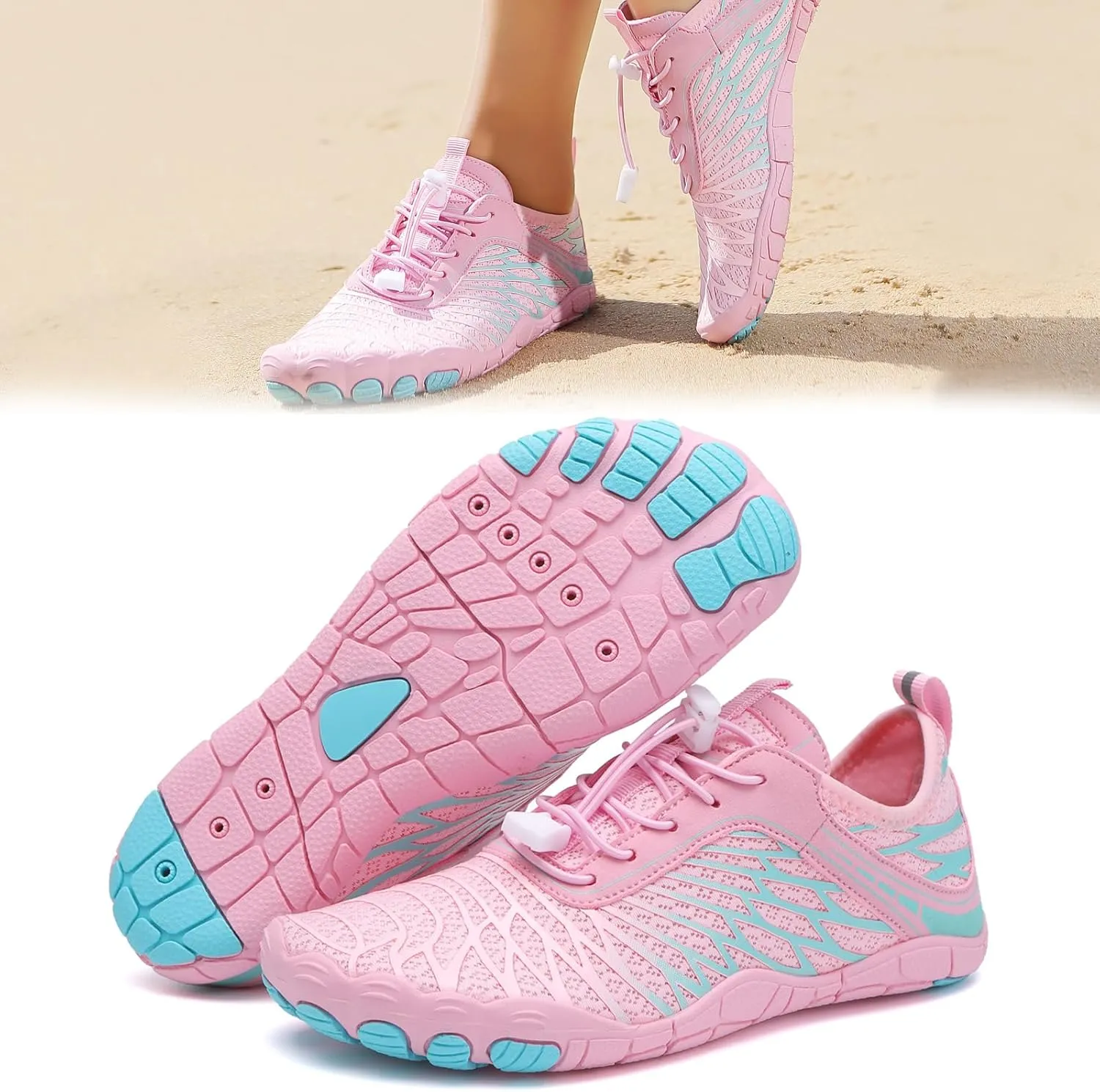 Hike Barefoot Shoes Breathable Non-Slip Athletic Footwear Wide Toe Water Shoes for Women & Men