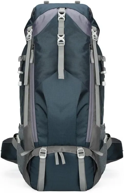 Hiking Backpack Large Capacity Outdoor Trekking Pack Water Resistant Camping Travel Daypack for Climbing and Daily Adventures (Dark Blue)