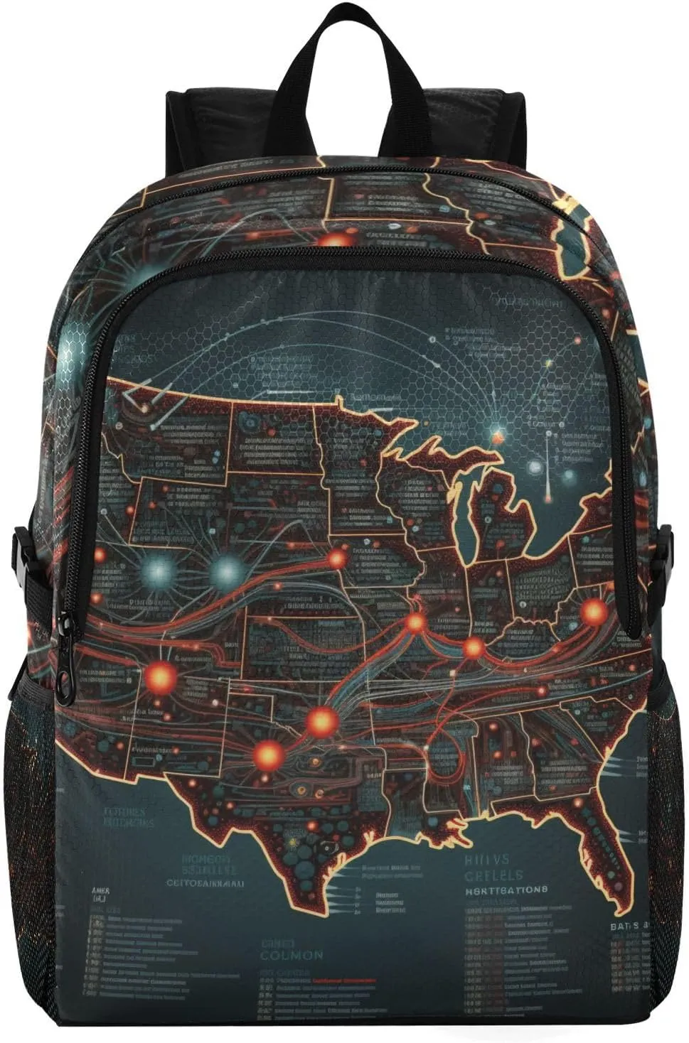 Hiking Backpack Packable Lightweight Camping Backpack Men Women Waterproof Hiking Daypack Outdoor Travel Daypack, America Map (42)