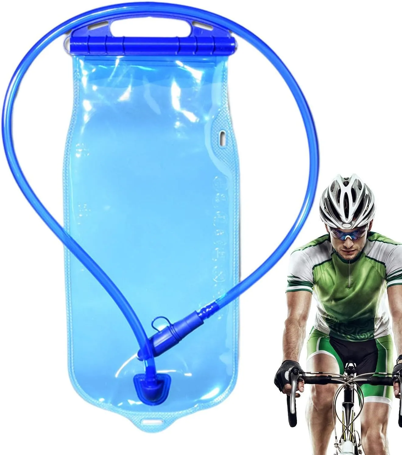 Hiking Bladder,Water Hydration Bag - Water Bladder and Storage, Hiking Backpack Bladder for Men, Women, and Kids for Running, Cycling, Camping (Self Suction Nozzle)