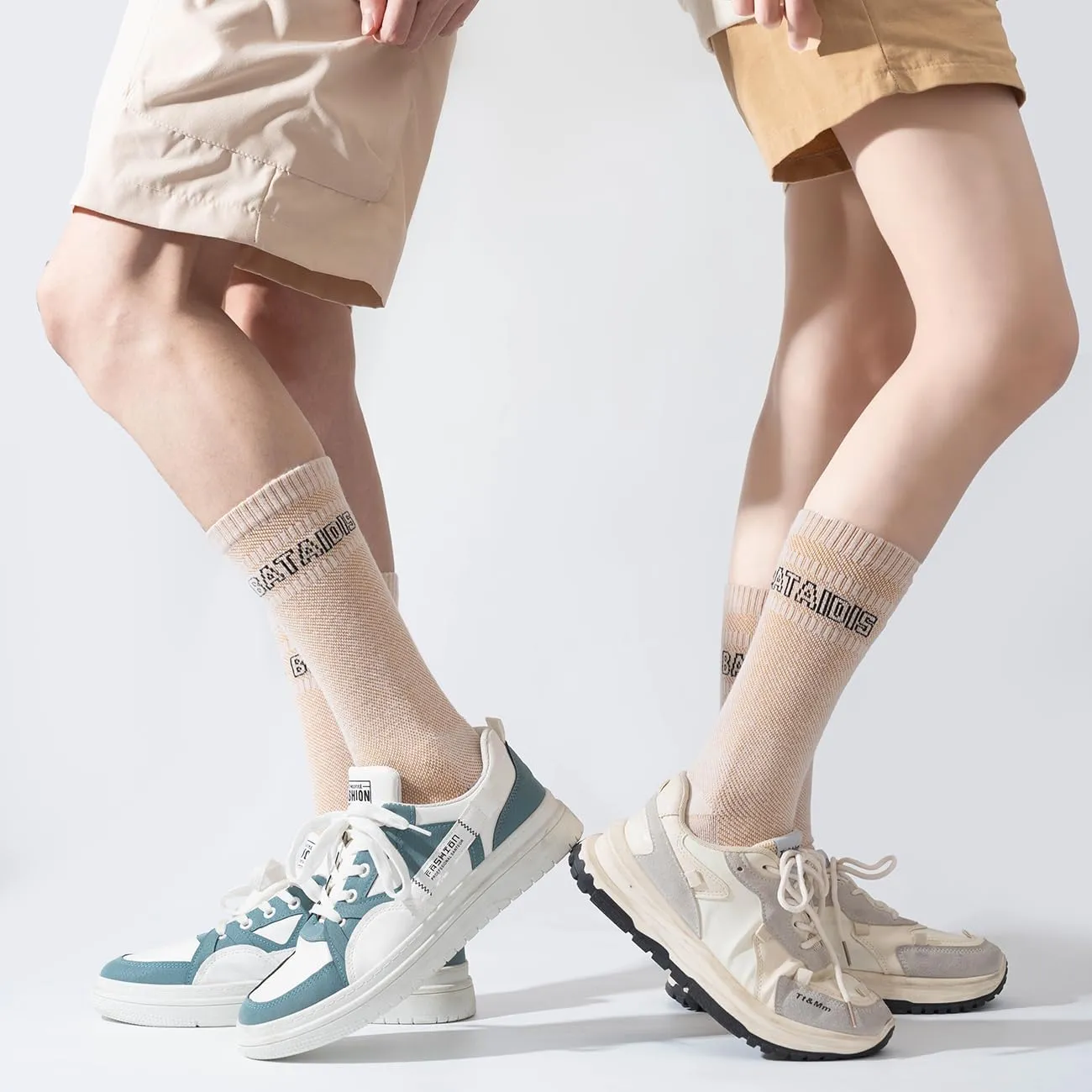 Hiking Crew Socks Running Athletic Thick Cushion Compression Moisture Wicking Walking Socks 3 Pairs