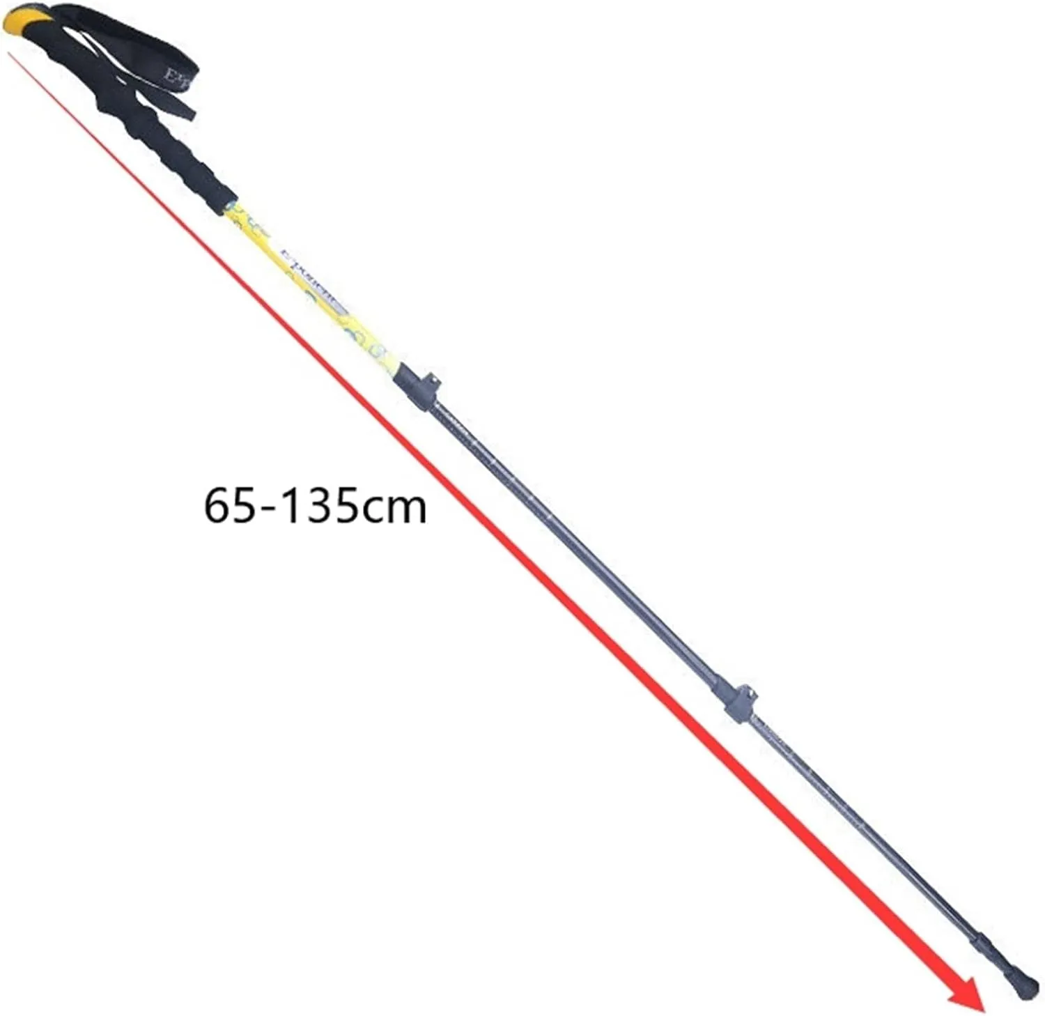 Hiking Trekking Poles Trekking Poles Hiking Poles Lightweight Walking Sticks Foldable Aluminum for Camping Hiking Sticks for Trekking(Yellow)