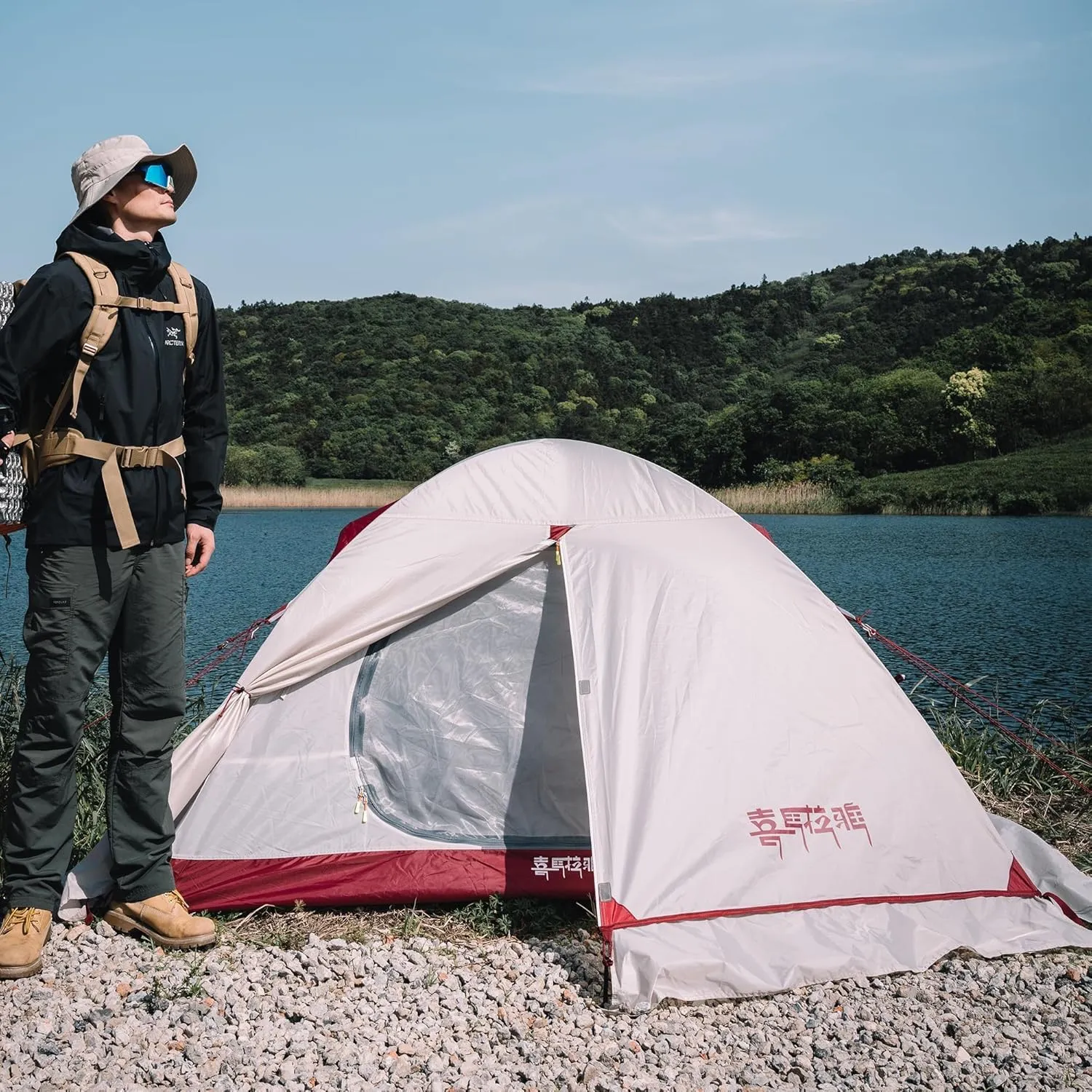 Himalaya 1/2 Person Camping Tent, 4 Season Tent Backpacking Winter Tent Waterproof Windproof Lightweight Portable PU5000 for Outdoor Camping Cold Weather Hiking Mountaineering