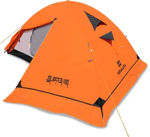 Himalaya 1/2 Person Camping Tent, 4 Season Tent Backpacking Winter Tent Waterproof Windproof Lightweight Portable PU5000 for Outdoor Camping Cold Weather Hiking Mountaineering